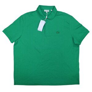Lacoste 3XL/8 Knit Short Sleeve 3-Button Men's Polo Shirt NWT Green